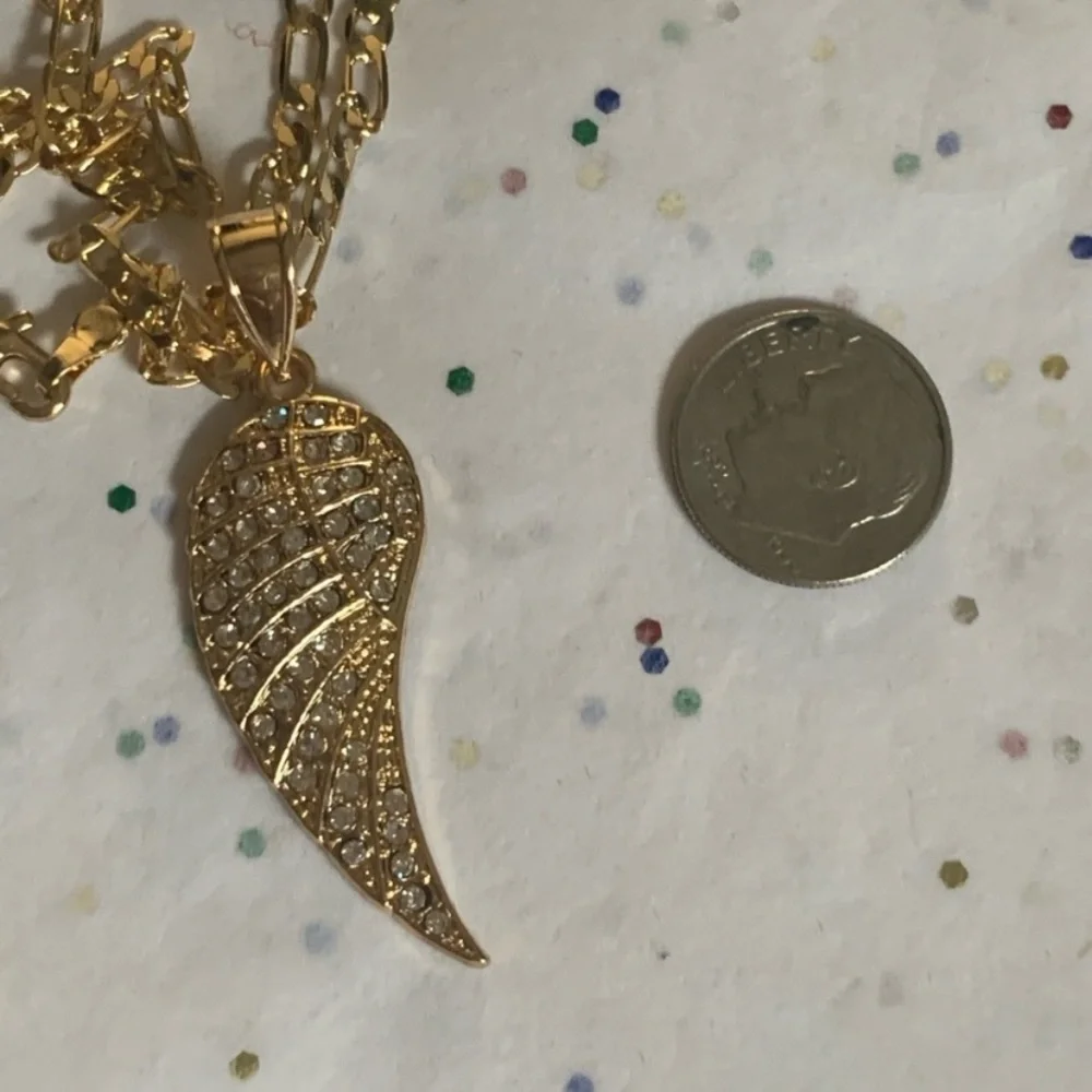 New gold plated angel wing necklace